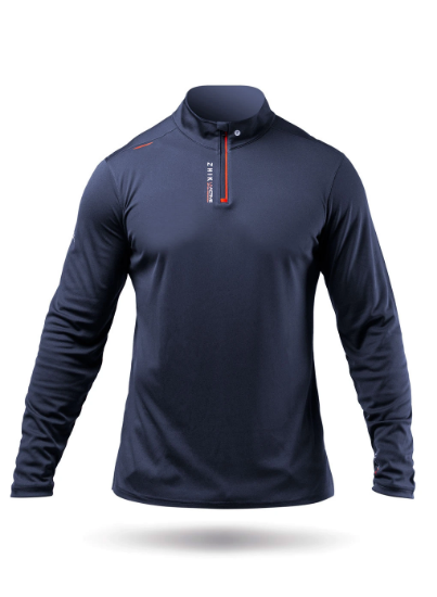 Picture of Mens UVActive High Collar 1/4 Zip Top - Navy