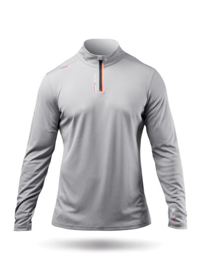 Picture of Mens UVActive High Collar 1/4 Zip Top - Grey