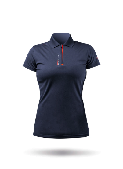 Picture of Womens UVActive Zip Sports Polo - Navy