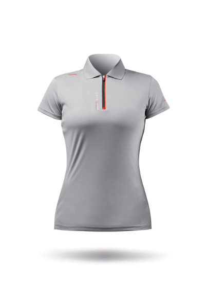 Picture of Womens UVActive Zip Sports Polo - Grey