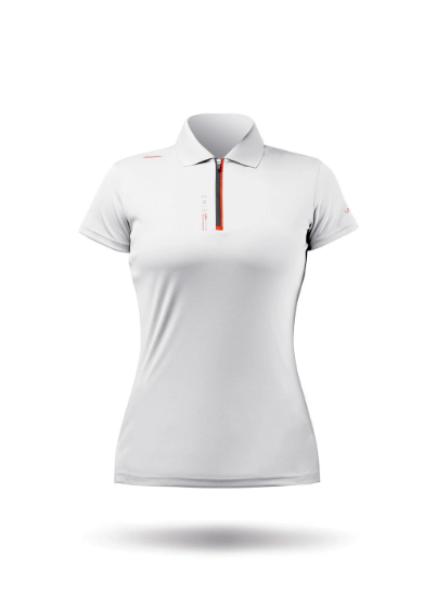 Picture of Womens UVActive Zip Sports Polo - White